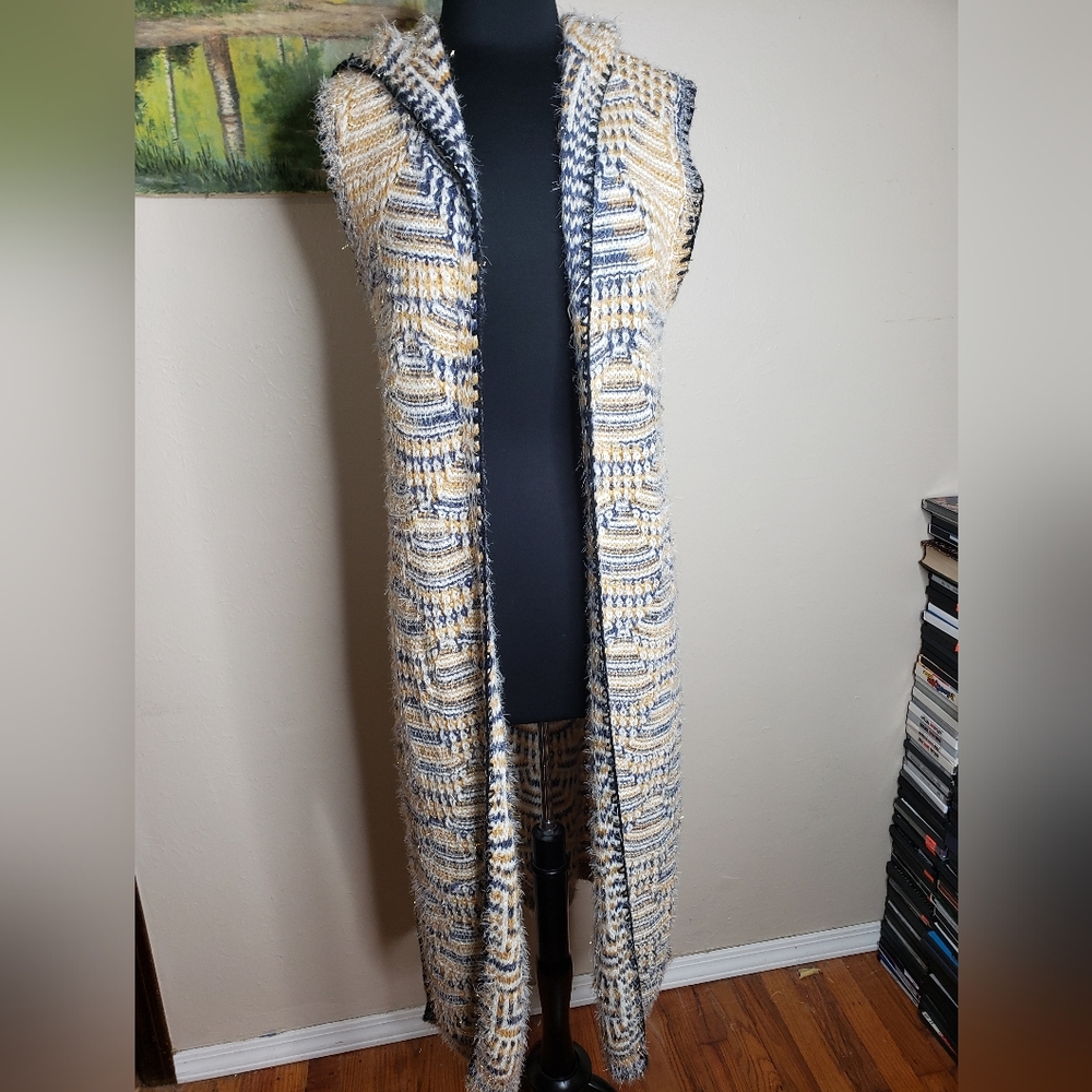 Sage and Flower Maxi Sweater Vest  size S/M